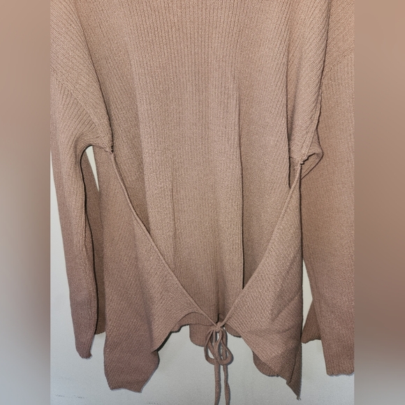 Nwt‎ free people tan oversized tie sweater size small - Picture 3 of 6